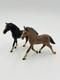 Figurines De Chevaux Et De Poulains En Bois Sculpt&eacute; D&rsquo;art Populaire Suisse Vintage 3h