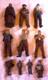 Figurines En Bois Sculpt&eacute;es D&rsquo;art Populaire Allemandes, Bavaroises Et Suisses, Groupe Vintage De Dix Personnes