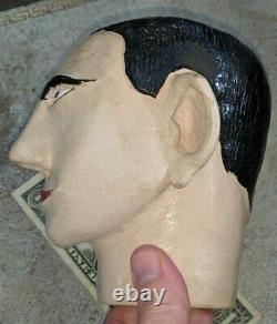 Folk Art Outsider Art Pottery Clay Sculpture Man’s Head