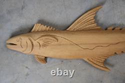 Grand poisson sculpté en art populaire par Dan Williams 1984