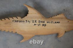 Grand poisson sculpté en art populaire par Dan Williams 1984