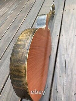 Guitare en bois instrument artisanal folklorique sculptée à la main Texas Lone Star