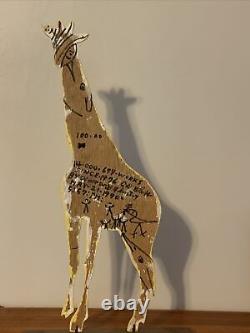 Howard Finster Giraffe Signé Et Daté Le 21 Mai 1990 14 679 Œuvres D'art Populaire Précoce