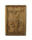 Icône De La Crucifixion Du Christ En Bois Sculpté à La Main Dans Un Style D'art Populaire Vintage