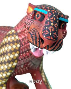 Jaguar Alebrije Sculpture en bois Artisanat mexicain unique de panthère
