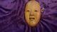 Japonais Asian Autochtone Antique Folk Art Bois Vintage Masque Noh En Bois Sculpté