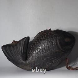 Japonais en bois sculpté Jizai kagi dorade Irori cheminée carpe art populaire JZI106