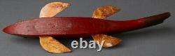 Jay Mcevers Fish Decoy Fish Folk Art Carved Wood Ice Fish Spearing Lure