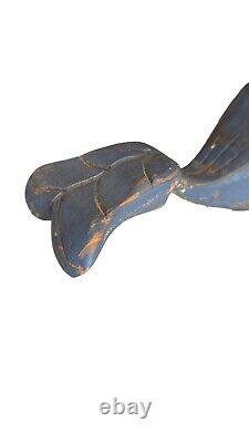 'Jonah et la baleine de Wolf Creek Mouvement de sculpture sur bois d'art populaire sculpté à la main'