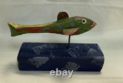Jonathan Bastian ART POPULAIRE POISSON CARVÉ 1990
