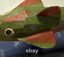 Jonathan Bastian ART POPULAIRE POISSON CARVÉ 1990