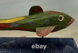 Jonathan Bastian ART POPULAIRE POISSON CARVÉ 1990