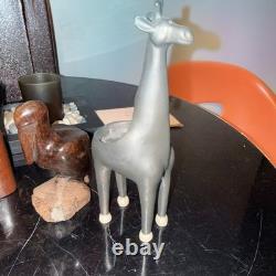 LOT RARE de 7 objets en bois sculptés à la main vintage d'art populaire en bois exotique multiculturel