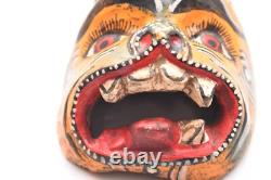 LOT de 3 MASQUES MINIATURES ANTIQUES CARVÉS EN FOLK ART MEXICAIN GUERRERO