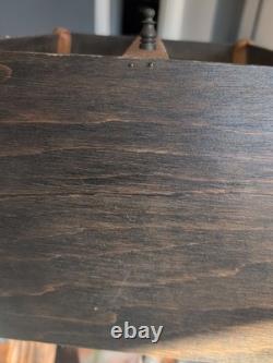 Lampe de table nautique en bois sculpté d'art populaire vintage énorme, ancre de capitaine MCM marin