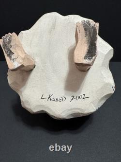Larry Koosed Ailes d'Ange en Art Populaire Sculptées à la Main Signées 2002 Rare Collectionnable 7