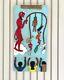 Leroy Almon Art Populaire Original Diable En Pêche Relief Sculpté En Bois 1991