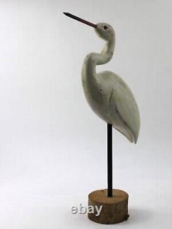 Leurre d'oiseau de rivage sculpté à la main - Art populaire