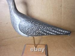 Leurre d'oiseau de rivage sculpté à la main et peint par Dave Rhodes 2001 Art populaire