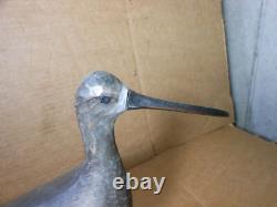 Leurre d'oiseau de rivage sculpté à la main et peint par Dave Rhodes 2001 Art populaire