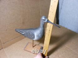 Leurre d'oiseau de rivage sculpté à la main et peint par Dave Rhodes 2001 Art populaire