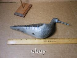 Leurre d'oiseau de rivage sculpté à la main et peint par Dave Rhodes 2001 Art populaire