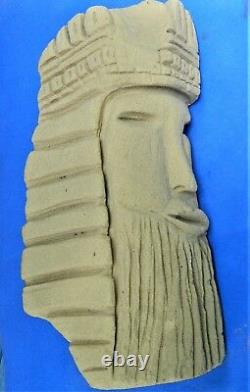M. Imagination Chicago Afro-am. Folk Visionnaire Dreaming King Sandstone Carving