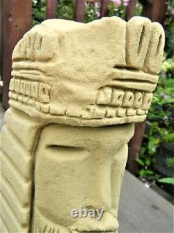 M. Imagination Chicago Afro-am. Folk Visionnaire Dreaming King Sandstone Carving