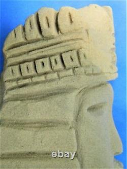 M. Imagination Chicago Afro-am. Folk Visionnaire Dreaming King Sandstone Carving