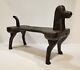 Main-carved Postmodernisme Dog Footstool, Stephen Huneck Folk Art, Vers 2000