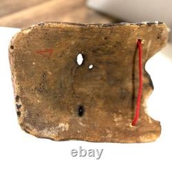 Masque Guerrero Mexicain VTG avec Visage de Chauve-Souris Art Populaire Sculpté en Bois 9Hx7W