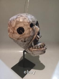 Masque de crâne = Sculpté à la main = Art populaire guatémaltèque