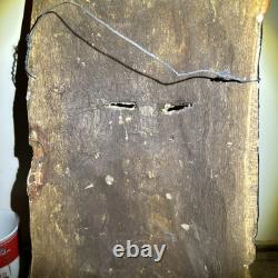 Masque de danse en bois sculpté en maque laqué Guerrero Olinala mexicain d'art populaire folklorique vintage
