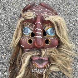 Masque de danse en bois sculpté folk art mexicain rare des années 1960/1970 de Sinaloa
