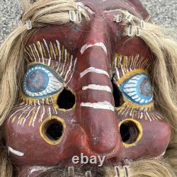 Masque de danse en bois sculpté folk art mexicain rare des années 1960/1970 de Sinaloa