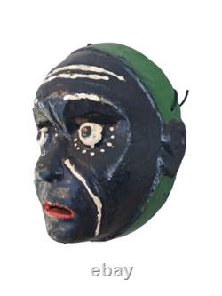 Masque de singe monito (petit) sculpté et peint à la main