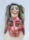 Masque Double Face Mexicain Guerrero Vintage Sculpté à La Main Peint Art Populaire 10,5