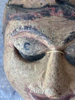 Masque en Bois d'Art Populaire Vintage, Sculpté à la Main, Antiquité, Décor Culturel Américain, Cadeaux