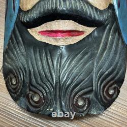 Masque mexicain ancien sculpté à la main, qualité musée Guerrero, art populaire