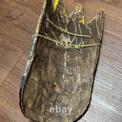 Masque mexicain ancien sculpté à la main, qualité musée Guerrero, art populaire