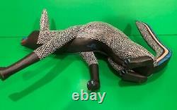 Miguel Santiago Soriano Folk Art Sculpté Bois Sculpture Coyote Oaxacan Mexicain