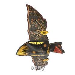 Mobile de chauve-souris noire volante Balinaise Spiritchaser sculpté à la main en bois d'art populaire de Bali 17
