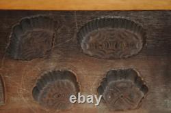 Moule à bonbons en bois sculpté ancien d'art populaire (oiseau) primitif lourd