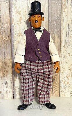 New York Jacob Mathey Folk Outsider Art Sculpté Charlie Chaplin 12 Doll 1983