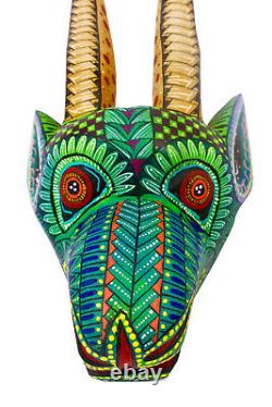 Oaxacan Wood Carving Gazelle Mask, Alebrije, Art Populaire Mexicain, Oaxaca Mexique