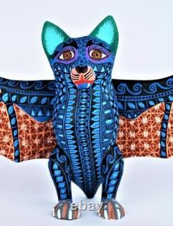 Oaxacan Wood Carving Lauro Ramirez Vampire Bat Oaxaca Mexican Folk Art Alebrije