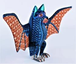 Oaxacan Wood Carving Lauro Ramirez Vampire Bat Oaxaca Mexican Folk Art Alebrije