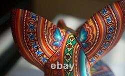 Oaxacan Wood Carvings Lovely Dog Ladybugs Et Autres Décorations Couleurs Vibrantes