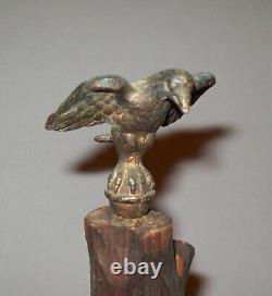 Old Antique Vtg 1900s Folk Art Sculpté Figure Groupe D'ours Musiciens Eagle