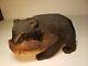 Ours En Bois Sculpté Hokkaido Ainu Avec Sculpture De Saumon 8lx5hx4w